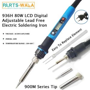 936H 80W 220V LCD Digital Thermostat Adjustable Lead Free Electric Soldering Iron