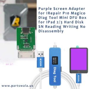 iRepair P10 Box / iBox / Diag Purple Screen Adapter for iPad 2 / 3