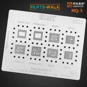 Amaoe MQ3 BGA Reballing Stencil for Qualcomm 865 SM8250 7250 SM7150 SM6150 MT6885Z CPU RAM