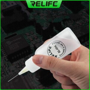 Relife RL-054 50ml Needle Tip Liquid Flux Alcohol Plastic Bottle