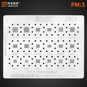 Amaoe Stencil for PM3 PM845 PM660D PM489 BGA Reballing Stencil Power IC