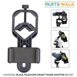 Universal Plastic Black Telescope Smart Phone Adapter Mount for Microscope
