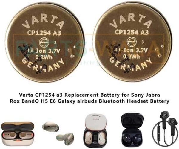 Varta CP1254 a3 Replacement Battery for Sony Jabra Rox BandO H5 E6 Galaxy airbuds Bluetooth Headset Battery