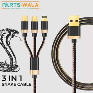 Mobile Charging Data Cable 3 in 1 Snake cable