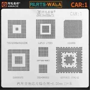 Amaoe BGA Reballing Stencil CAR1 For Automobile Chip Network/D35003F5/G24066/Steel Mesh Repair Phone Tools