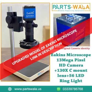 Eakins Microscope 13 Mega Pixel HD Camera 60F/S HDMI VGA Industrial Microscope Camera+130X C  mount lens+56 LED Ring Light