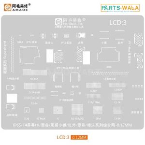 Amaoe LCD3 BGA Reballing Stencil For Iphone 6S-14Pro MAX LCD Screen Display Face Dot IC Chip