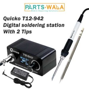 Quicko T12-942 OLED Digital Soldering Station with 2 Iron Tips and portable supply