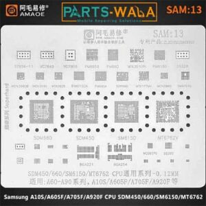 AMAOE SAM 13 BGA reballing Stencil Template for samsung A10S/A605F/A705F/A920F CPU SDM450/660/SM6150/MT6762