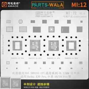 Amaoe MI12 BGA Reballing Stencil for Redmi K30Pro Xiaomi 10 10Pro Snapdragon 865 SM8250