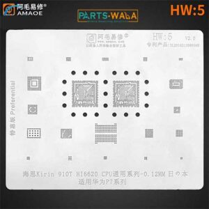 Amaoe HW5 BGA Reballing Stencil for Huawei P7 HI6620 Memory