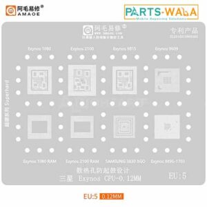 Amaoe EU5 BGA Reballing Stencil For Samsung A13 A14 CPU RAM Exynos 9609 9815 2100 1080 8895 3830