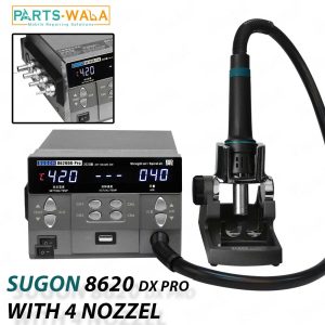 SUGON 8620DX PRO 1300W Hot Air Rework Station WITH 4 Nozzle