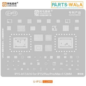 Amaoe CPU Amaoe 16 A17 BGA Reballing Stencil CPU NAND Power Amplifier PM IC For iPhone 15 Pro Max Plus 15Pro 15ProMax 15Plus