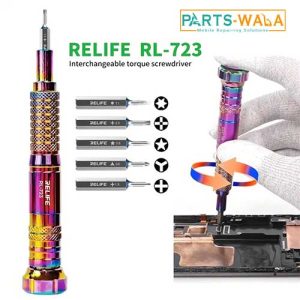 Relife RL-723 Rainbow Plating Process High Precision Interchangeable Torque Screwdriver