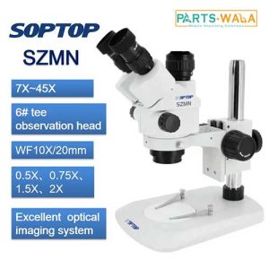 SOPTOP SZMN binocular Microscope 7X-45X Continuous Zoom for Mobile Phone Repair