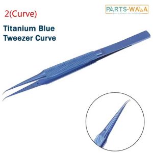 Titanium Blue Tweezer Curve Head for Mobile Repairing