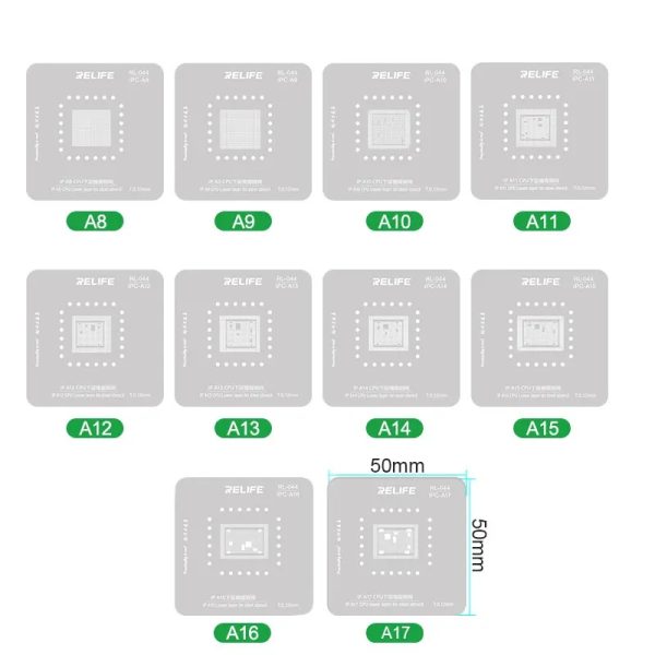 Relife RL-601MA A8 - A17 10 in 1 universal Motherboard cpu stencil platform for Iphone - Image 2