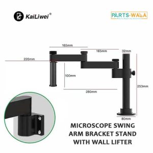 Microscope Arm Bracket Universal Flexible Folding 360° Adjustable Stand With Wall Lifter