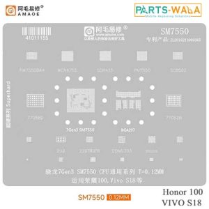 Qualcomm SM7550 Snapdragon 7Gen3 CPU BGA Reballing Stencil for Honor 100 VIVO S18
