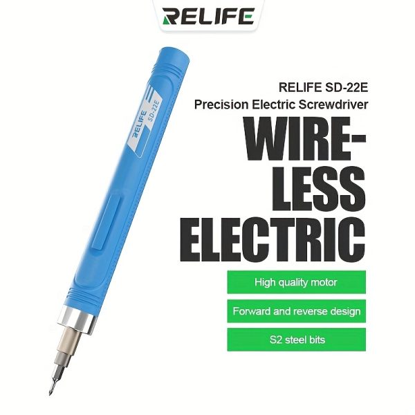 Relife SD-22E Precision Wireless Electric Screwdriver with 10 Screwdriver Bits - Image 2