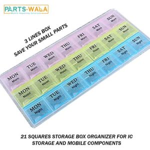 21 squares storage box organizer for IC storage and mobile repairing components storage