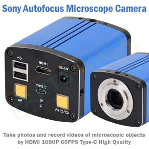 Sony Autofocus Microscope Camera 1080P 60fps For Industrial video Digial Miscroscope