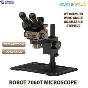 Mechanic Robot 7060T 7-60X HD Continuous Zoom Trinocular Microscope with Aluminum Alloy Big Base