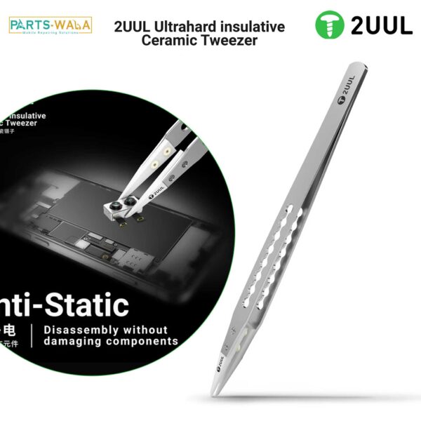 2uul TW31 Ultrahard Insulative Ceramic Tweezer for Motherboard Precision Repair
