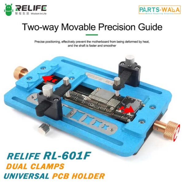 Relife RL-601F Dual Clamps Universal For PCB Holder CPU IC Glue Removal Fixture