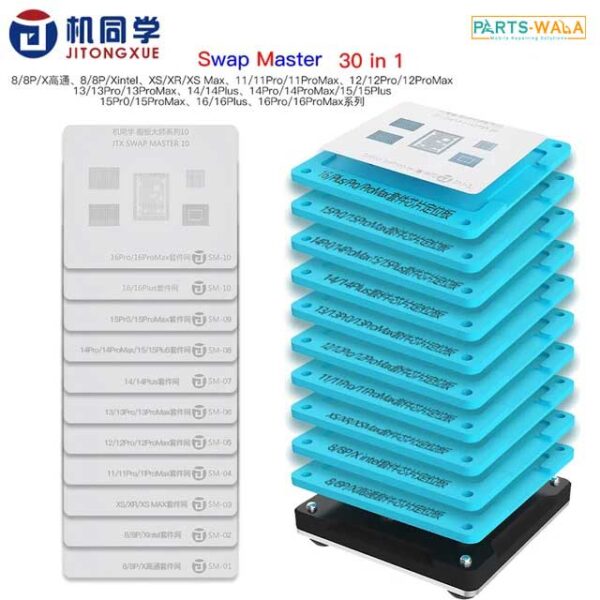 JTX SM-01 Swap Board Chips BGA Reballing Stencil Platform Set for iPhone 8 to 16Pro Max - Image 2
