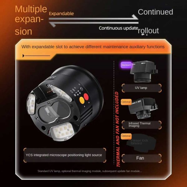 YCS Integrated Microscope 6558 Camera  UV Curing Expandable Slots with Thermal Imaging Fan - Image 2