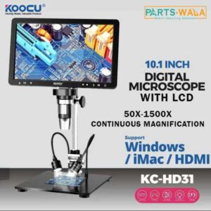 Koocu KC-HD31 10.1-Inch HD Display Microscope With 50X-1500X Continuous Magnification