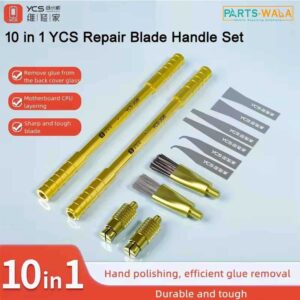 YCS 10 in 1 Multifunctional Knife Handle Package Golden Glue Removal Brush Efficient and Fast CPU Glue Removal Knife
